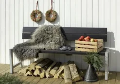 Plus Danmark Planken bank vuren geimpregneerd - Plankesaet zwart 38 x 176 x 81 cm