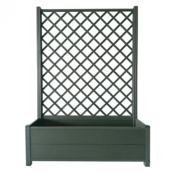 New Elephant Plantenbak met trellis composiet - Antraciet - 39 x 120 x 170 cm