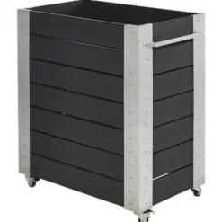 Sale Plus Danmark Plantenbak vuren geimpregneerd - Cubic zwart 87 x 50 x 95 cm