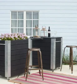 Sale Plus Danmark Plantenbak vuren geimpregneerd - Cubic zwart 87 x 50 x 95 cm