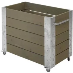 Plus Danmark Plantenbak vuren geimpregneerd - Cubic grijsbruin 87 x 50 x 70 cm