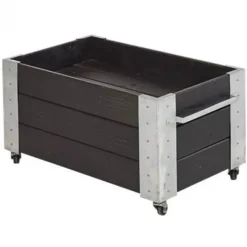 Outlet Plus Danmark Plantenbak vuren geimpregneerd - Cubic zwart 87 x 50 x 45 cm