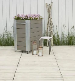 Plus Danmark Plantenbak vuren geimpregneerd - Cubic grijsbruin 87 x 50 x 95 cm