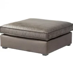 Clearance HomingXL Poef - Mazur - leer Colorado grijs 02