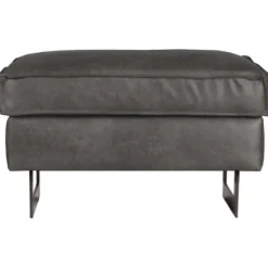 Online HomingXL Poef - Riverdance - leer Colorado grijs 02