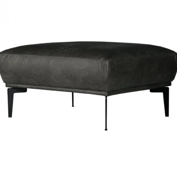 Hot HomingXL Poef - Tulp - leer Colorado antraciet 01