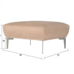 Online HomingXL Poef - Tulp - velours Brunei koper 18