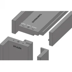 Best Austria Renov8 Nero kozijn MB100 - bovenlicht of kamerhoog - tbv stompe deur