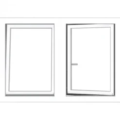 Sale TrendHout RKC Meranti wit - 2x draai/kiep LD + RD - 154,8 x 107,4 cm