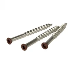 Deckwise Schroeven 4 x 38 - RVS platte kop T15 - Bruin (100 stuks)