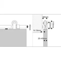Best HomingXL Schuifdeursysteem - 2,00 mtr - mat zwart gepoedercoat