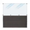 Online Plus Danmark Schutting composiet & mat glas in stalen frame - Futura recht antraciet (180 x 180 cm)