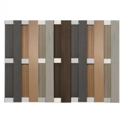 Discount C-Wood Schutting composiet Bari aluminium 123 cm hoog zelf samenstellen