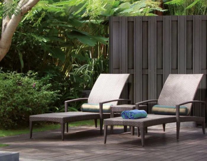 Hot Elephant Schutting composiet Basic antraciet met antraciet aluminium frame (180 x 180 cm)