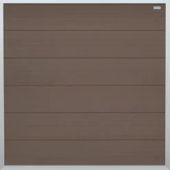 Hot Elephant Schutting composiet Forte bruin met blank aluminium kader (180 x 180 cm)