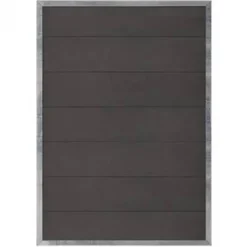 Sale Plus Danmark Schutting composiet in stalen frame - Futura recht antraciet (90 x 127 cm)