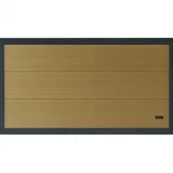 Clearance Elephant Schutting composiet laag Forte teakkleur met antraciet aluminium kader (180 x 93 cm)