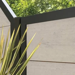 Hot Elephant Schutting composiet schuin Forte betongrijs met antraciet aluminium kader (90 x 180/93 cm)