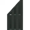 Outlet Elephant Schutting composiet schuin Design antraciet met antraciet aluminium frame (90 x 180/93 cm)