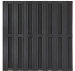 Discount C-Wood Schutting composiet Stijl antraciet met antraciet aluminium frame (180 x 180 cm)