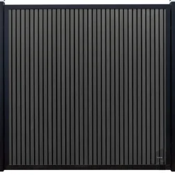 Discount Elephant Schutting composiet Stripes antraciet met antraciet kader (180 x 180 cm)