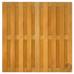 Outlet Elephant Schutting hardhout almendrillo geolied recht 17L rvs (180 x 180 cm) schermdikte 3,9 cm