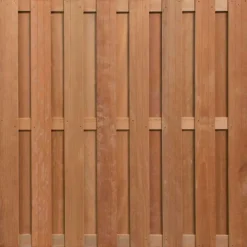 Discount Smaragd Schutting hardhout keruing Robuust recht 15L (180 x 180 cm) v-groef schermdikte 4,2 cm