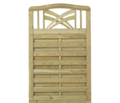 Outlet Plus Danmark Schutting met doorkijk - Rondo toog groen geimpregneerd (90 x 142/146 cm)