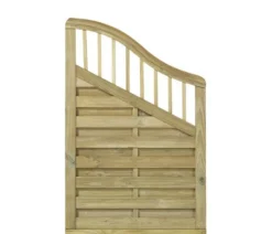 Outlet Plus Danmark Schutting met doorkijk - Rondo schuin groen geimpregneerd (90 x 142/104 cm)