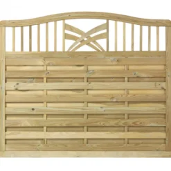 Outlet Plus Danmark Schutting met doorkijk - Rondo toog groen geimpregneerd (180 x 142/150 cm)