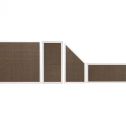 Discount C-Wood Schutting Sereno Textileen Mocha Weave - Wit aluminium kader (180 x 90 cm)
