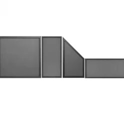 Best C-Wood Schutting Sereno Textileen Granite Weave- Antraciet aluminium kader (180 x 180 cm)