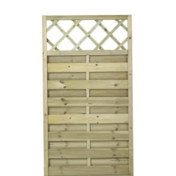 Outlet Plus Danmark Schutting vuren - Bergen recht met trellis groen geimpregneerd (90 x 165 cm)