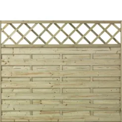 Plus Danmark Schutting vuren - Bergen recht met trellis groen geimpregneerd (180 x 150 cm)