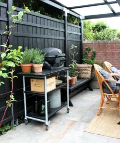 Plus Danmark Schutting vuren - Rustik recht zwart (180 x 180 cm) ruw