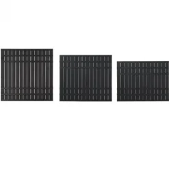 Online Plus Danmark Schutting vuren - serie Rustik - recht zwart ruw