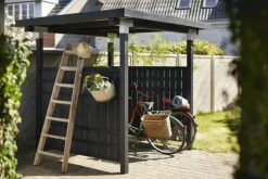 Online Plus Danmark Schutting vuren - serie Rustik - recht zwart ruw