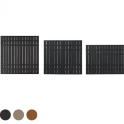 Online Plus Danmark Schutting vuren - serie Rustik - recht zwart ruw