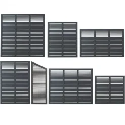 Hot Plus Danmark Schutting vuren - serie Silence - louvre recht antraciet