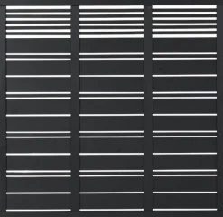 Online Plus Danmark Schutting vuren - Silence louvre recht zwart (176 x 170 cm)