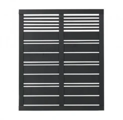 Online Plus Danmark Schutting vuren - Silence louvre recht zwart (120 x 140 cm)