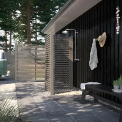 Hot Plus Danmark Schutting vuren - Tokyo louvre recht ombergrijs (180 x 180 cm)