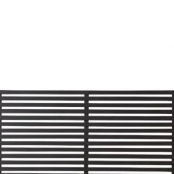 Discount Plus Danmark Schutting vuren - Tokyo louvre recht zwart (180 x 90 cm)