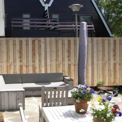 Outlet Elephant Schutting vuren Timber recht 15L rvs groen geïmpregneerd (180 x 180 cm) schermdikte 4,7 cm