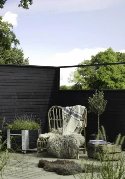 Sale Plus Danmark Schutting zelfbouw vuren - Plus Plank recht zwart (174 x 129 cm)