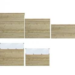 Discount Plus Danmark Schutting zelfbouw vuren - serie Plus Plank - groen geïmpregneerd