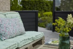 Discount Plus Danmark Schutting zelfbouw vuren Plus Klink met glas zwart (174 x 125 cm)