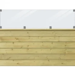 Plus Danmark Schutting zelfbouw vuren Plus Klink met glas (174 x 125 cm)