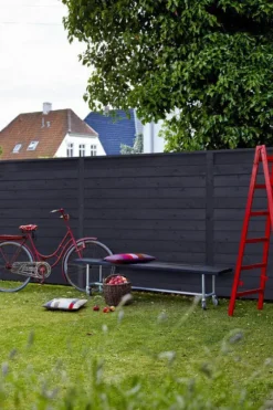 Outlet Plus Danmark Schutting zelfbouw vuren - serie Plus Klink - zwart