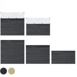 Outlet Plus Danmark Schutting zelfbouw vuren - serie Plus Klink - zwart